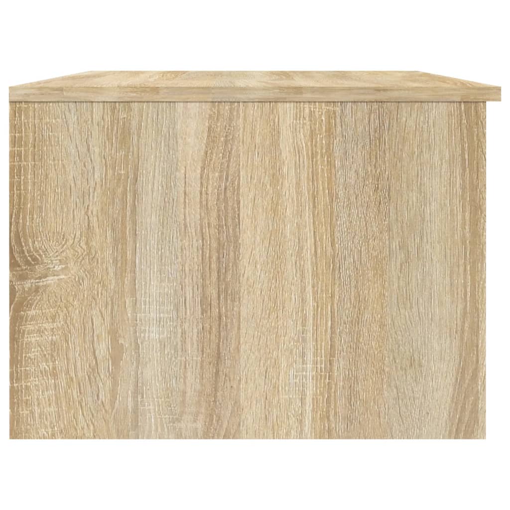Stolić za kavu bijeli i hrast 102x50x36 cm konstruirano drvo
