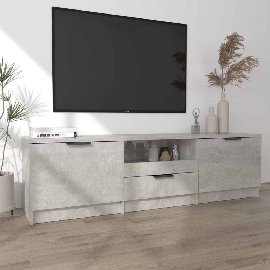 TV ormarić boja betona 140x35x40 cm od konstruiranog drva