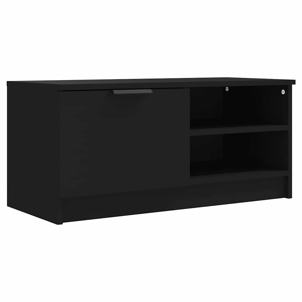TV ormarić crni 80 x 35 x 36,5 cm od konstruiranog drva