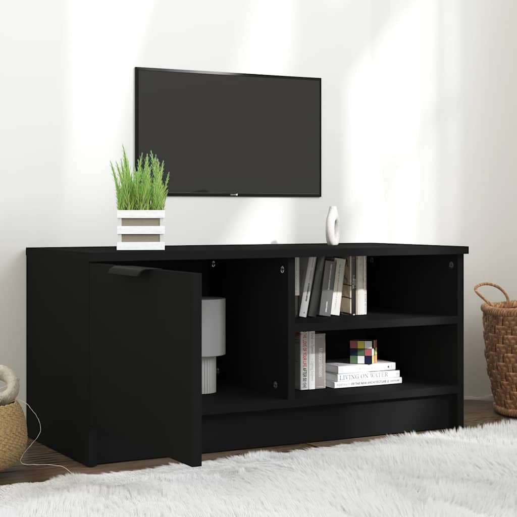 TV ormarić crni 80 x 35 x 36,5 cm od konstruiranog drva
