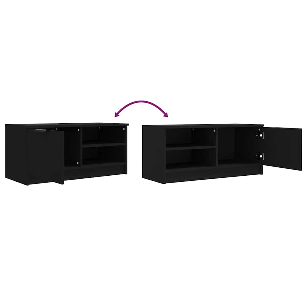 TV ormarić crni 80 x 35 x 36,5 cm od konstruiranog drva