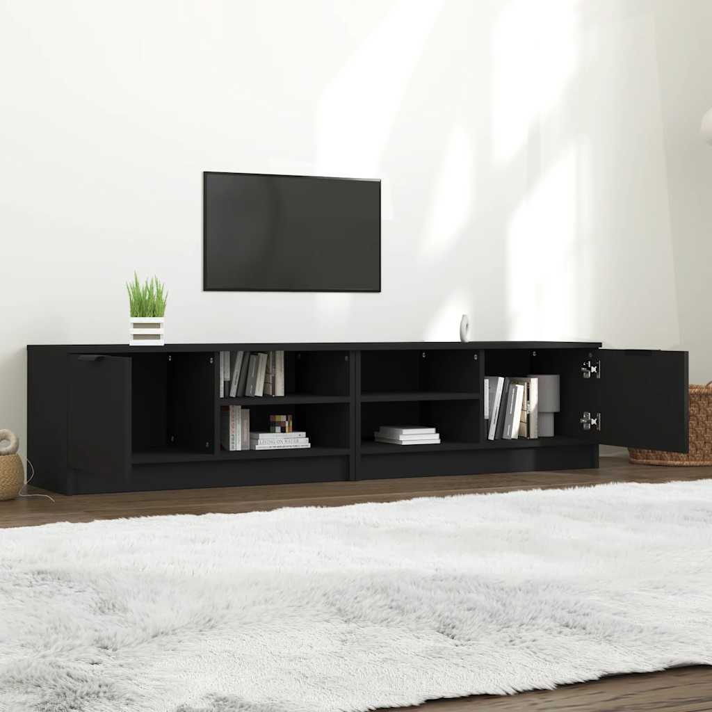 TV ormarići 2 kom crni 80 x 35 x 36,5 cm od konstruiranog drva
