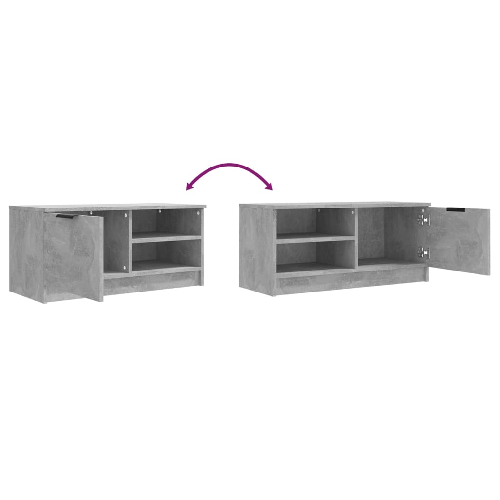 TV ormarić boja betona 80x35x36,5 cm od konstruiranog drva