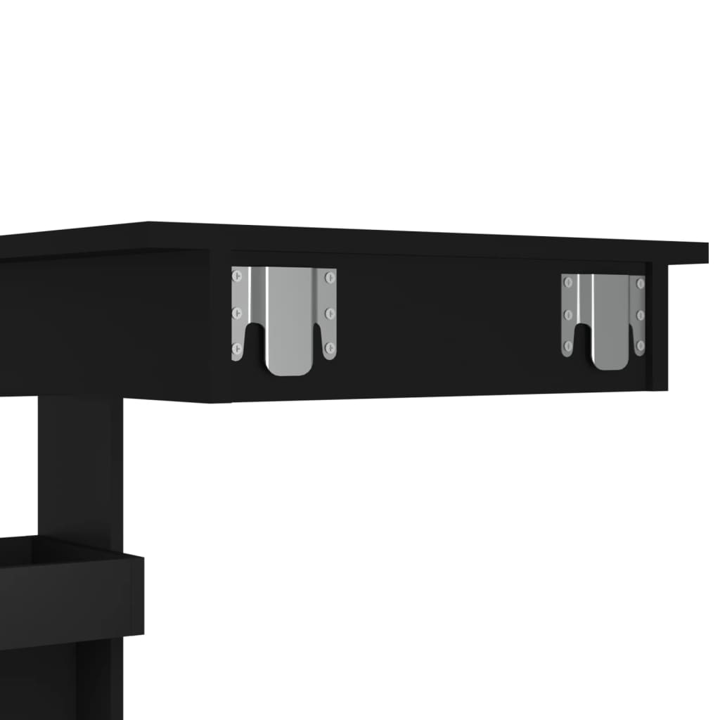 Zidni barski stol crni 102 x 45 x 103,5 cm konstruirano drvo