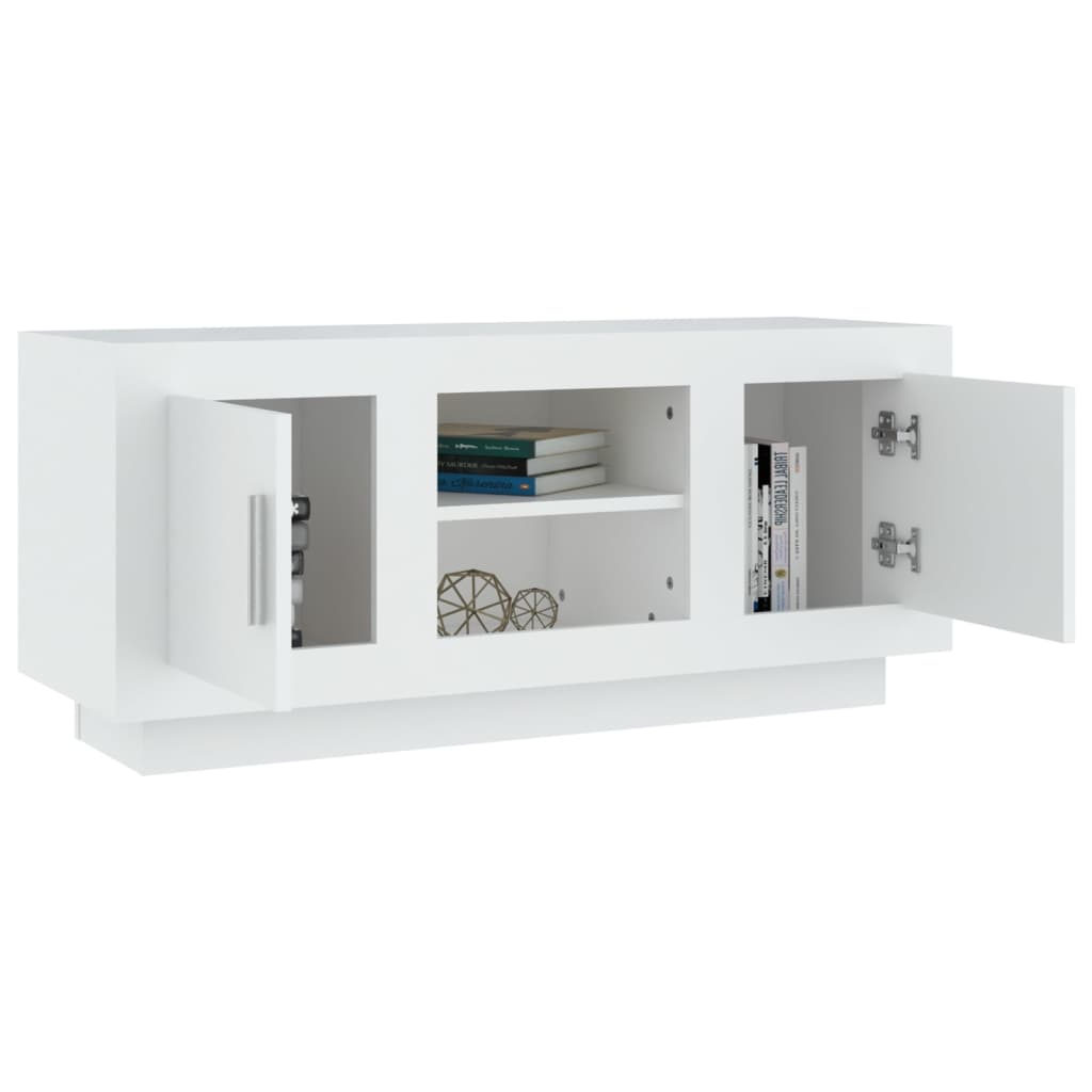 TV ormarić bijeli 102 x 35 x 45 cm od konstruiranog drva