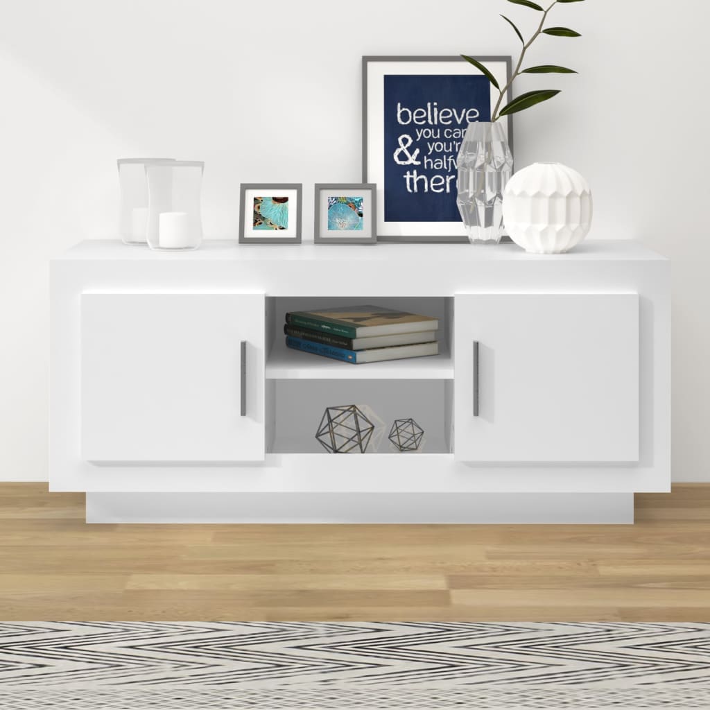 TV ormarić bijeli 102 x 35 x 45 cm od konstruiranog drva