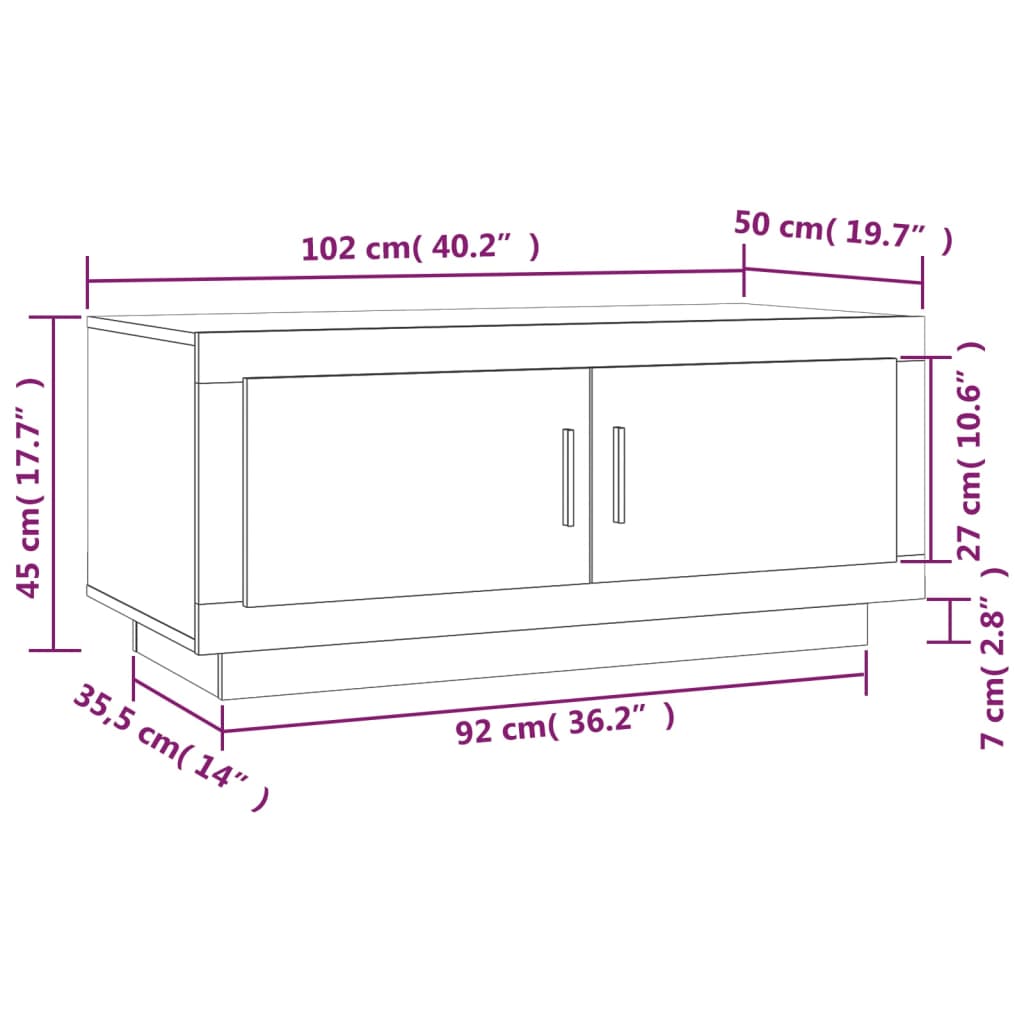 Stolić za kavu boja betona 102 x 50 x 45 cm konstruirano drvo
