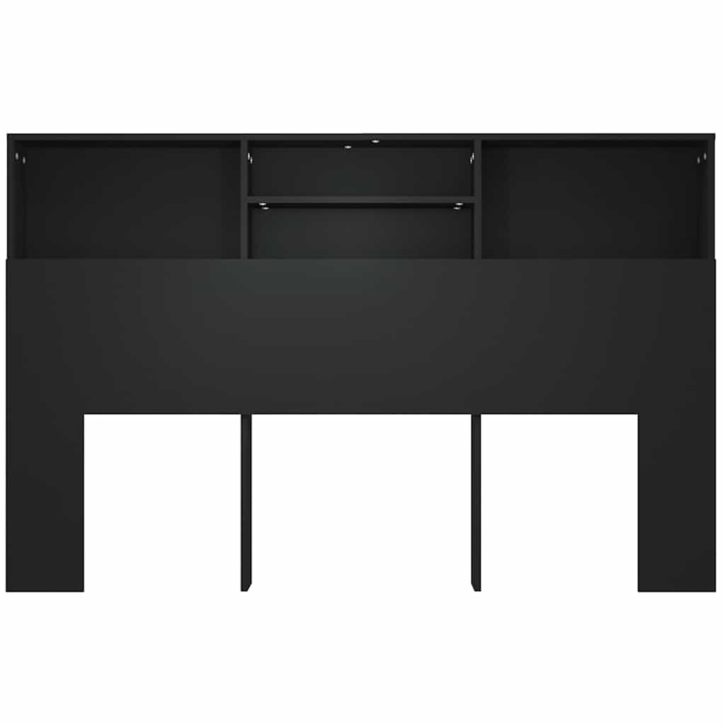 Uzglavlje s ormarićem crno 160 x 19 x 103,5 cm