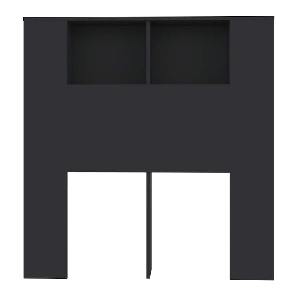 Uzglavlje s ormarićem crno 100 x 18,5 x 102,5 cm