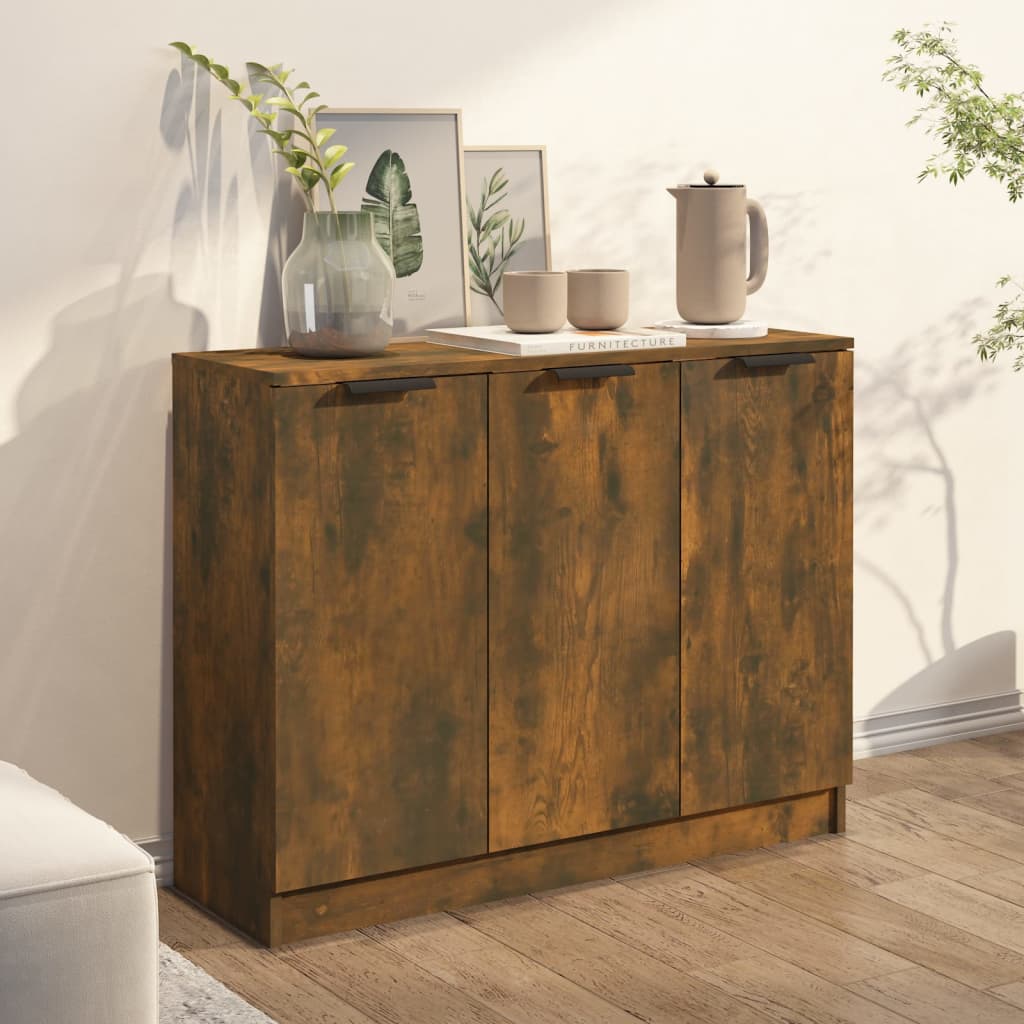 Komoda boja dimljenog hrasta 90,5x30x70 cm konstruirano drvo