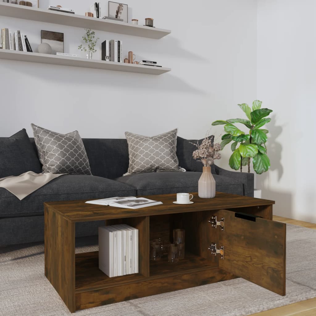 Stolić za kavu boja hrasta 102x50x36 cm konstruirano drvo