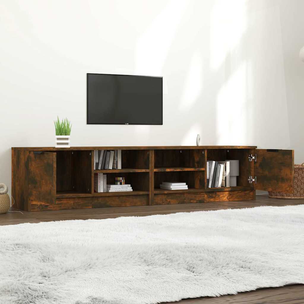 TV ormarići 2 kom boja dimljenog hrasta 80x35x36,5 cm drveni