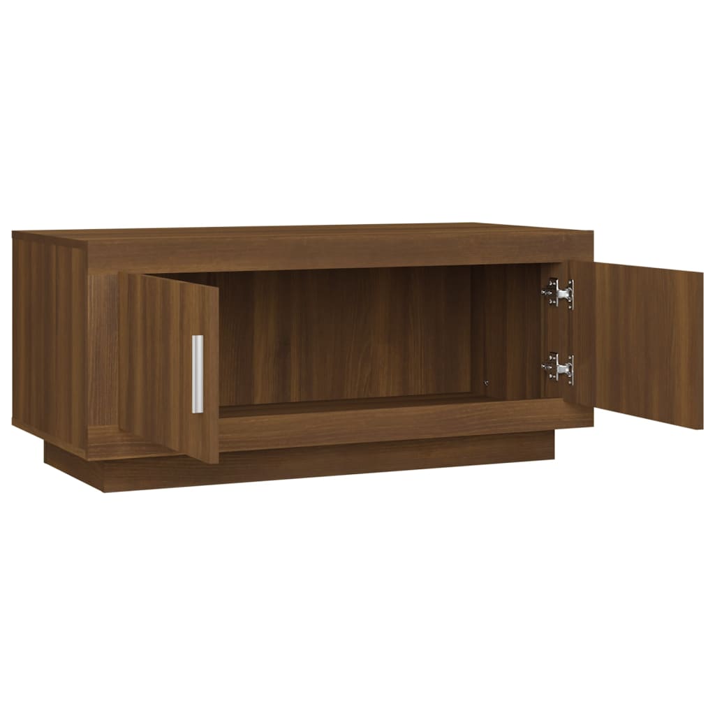 Stolić za kavu smeđa boja hrasta 102x50x45 cm konstruirano drvo