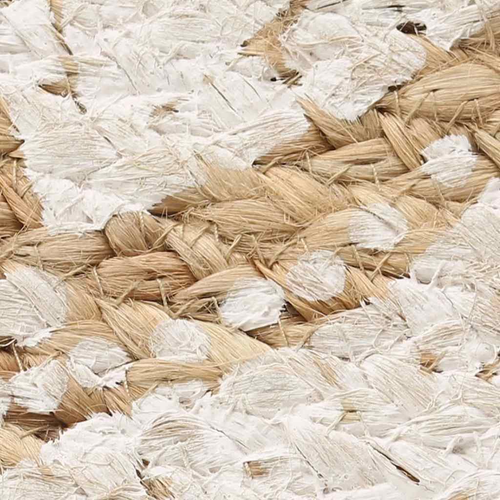 Ukrasni pleteni tepih od jute s uzorkom 180 cm okrugli