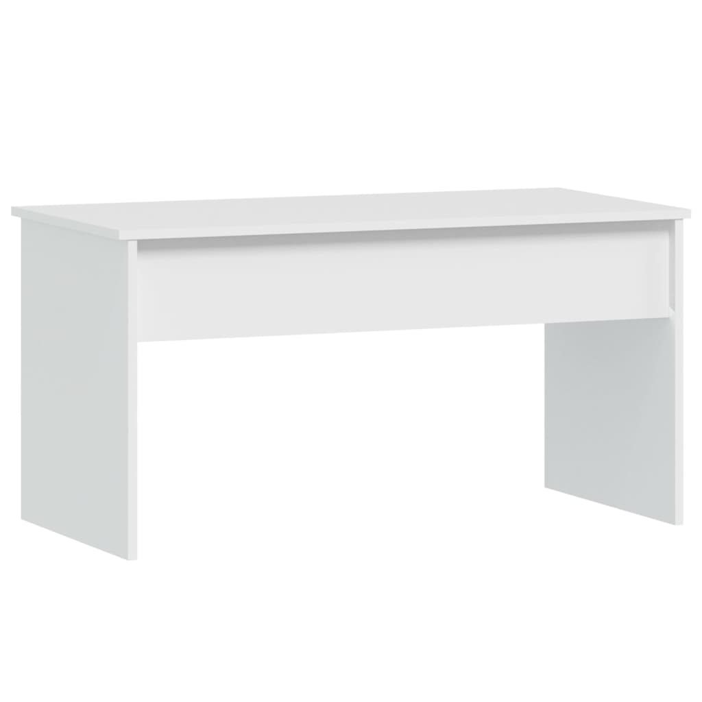 Stolić za kavu bijeli 102x50,5x52,5 cm od konstruiranog drva
