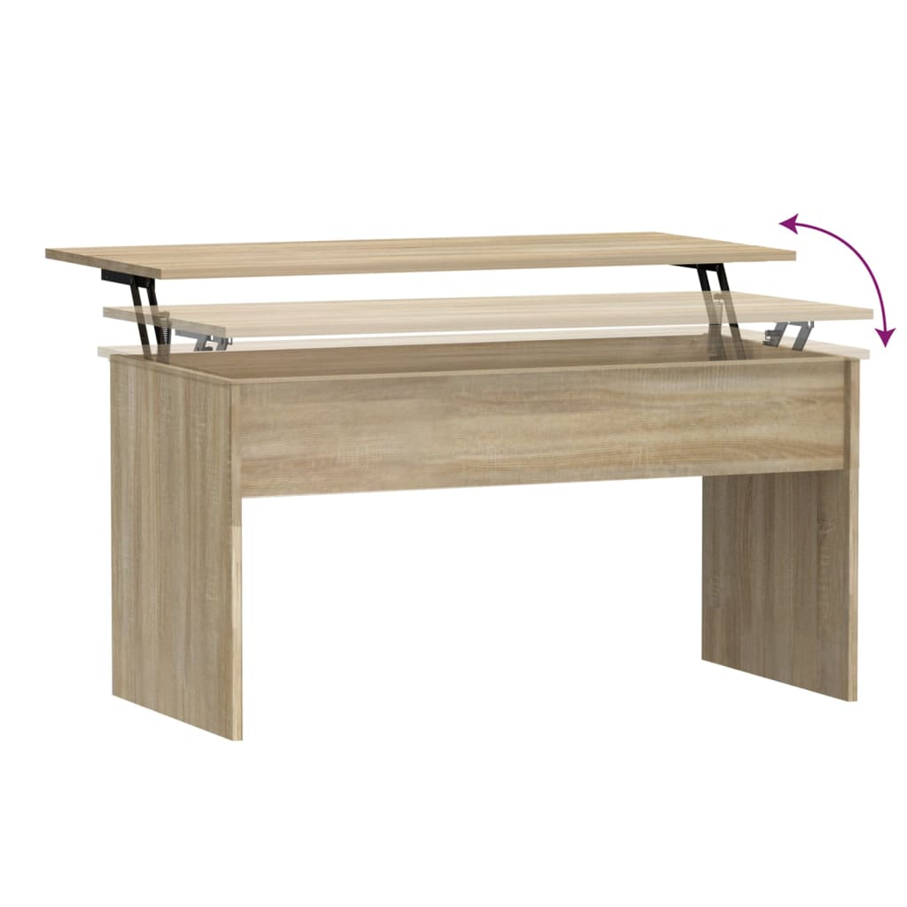 Stolić za kavu boja hrasta 102x50,5x52,5 cm konstruirano drvo
