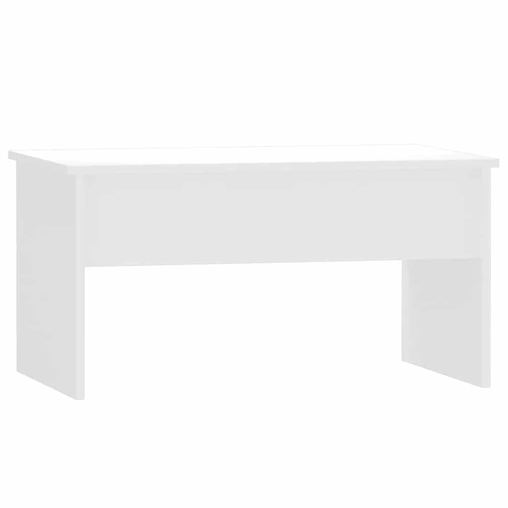Stolić za kavu sjajni bijeli 80x50,5x41,5 cm konstruirano drvo