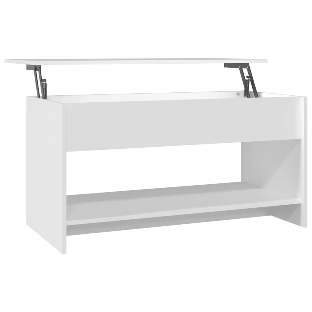 Stolić za kavu bijeli 102x50x52,5 cm od konstruiranog drva
