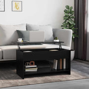 Stolić za kavu crni 102 x 50 x 52,5 cm od konstruiranog drva