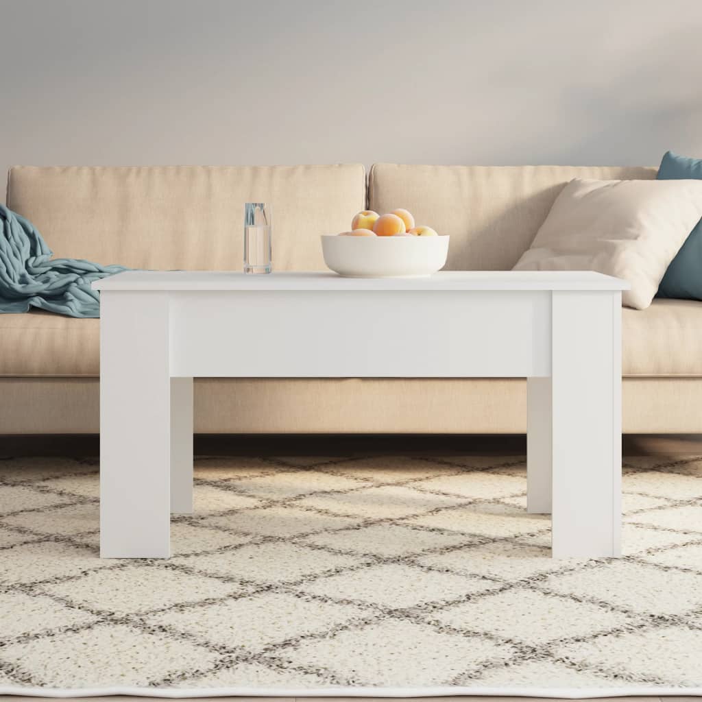 Stolić za kavu bijeli 101x49x52 cm od konstruiranog drva