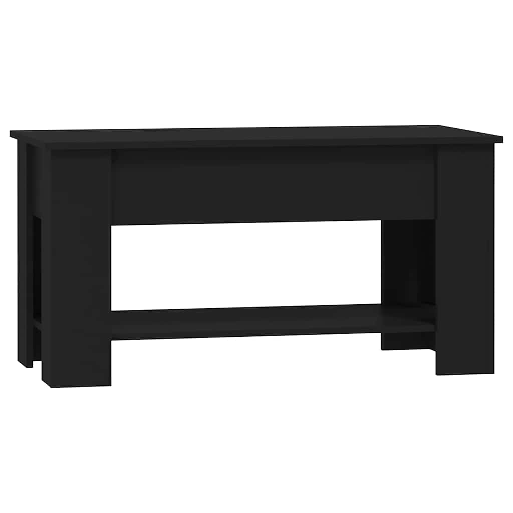 Stolić za kavu crni 101x49x52 cm od konstruiranog drva