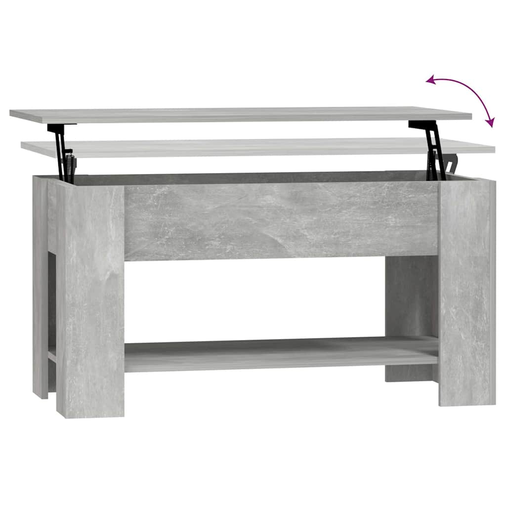 Stolić za kavu boja betona 101x49x52 cm konstruirano drvo