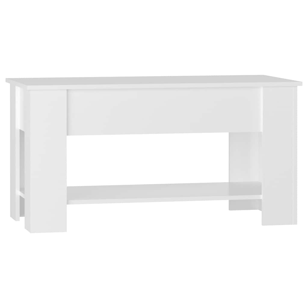 Stolić za kavu sjajni bijeli 101x49x52 cm konstruirano drvo