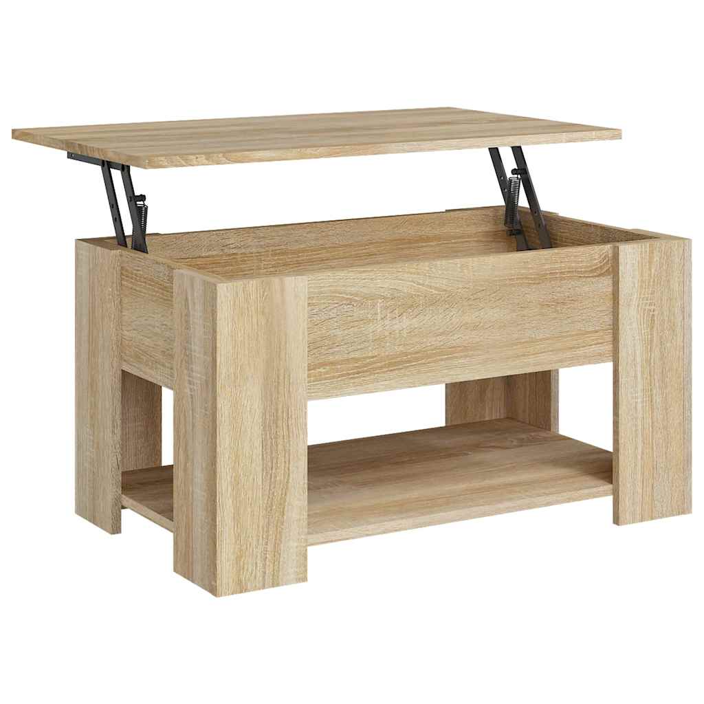 Stolić za kavu boja hrasta 79 x 49 x 41 cm konstruirano drvo