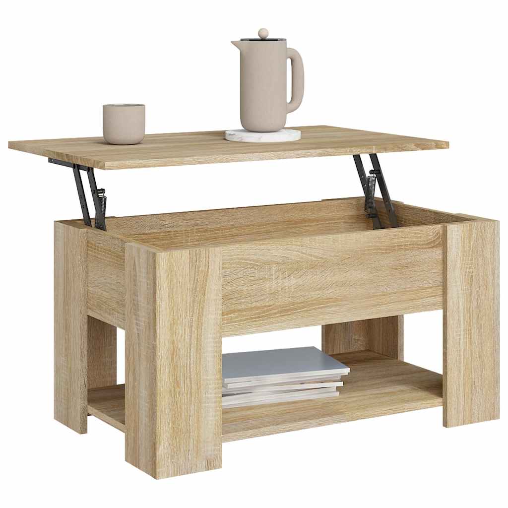 Stolić za kavu boja hrasta 79 x 49 x 41 cm konstruirano drvo