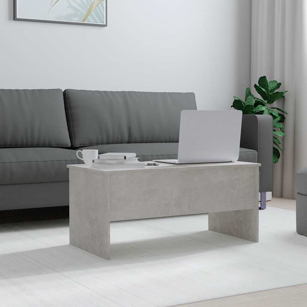 Stolić za kavu boja betona 102x50,5x46,5 cm konstruirano drvo