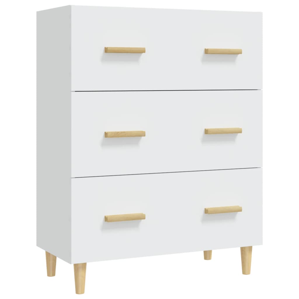 Komoda bijela 70 x 34 x 90 cm od konstruiranog drva