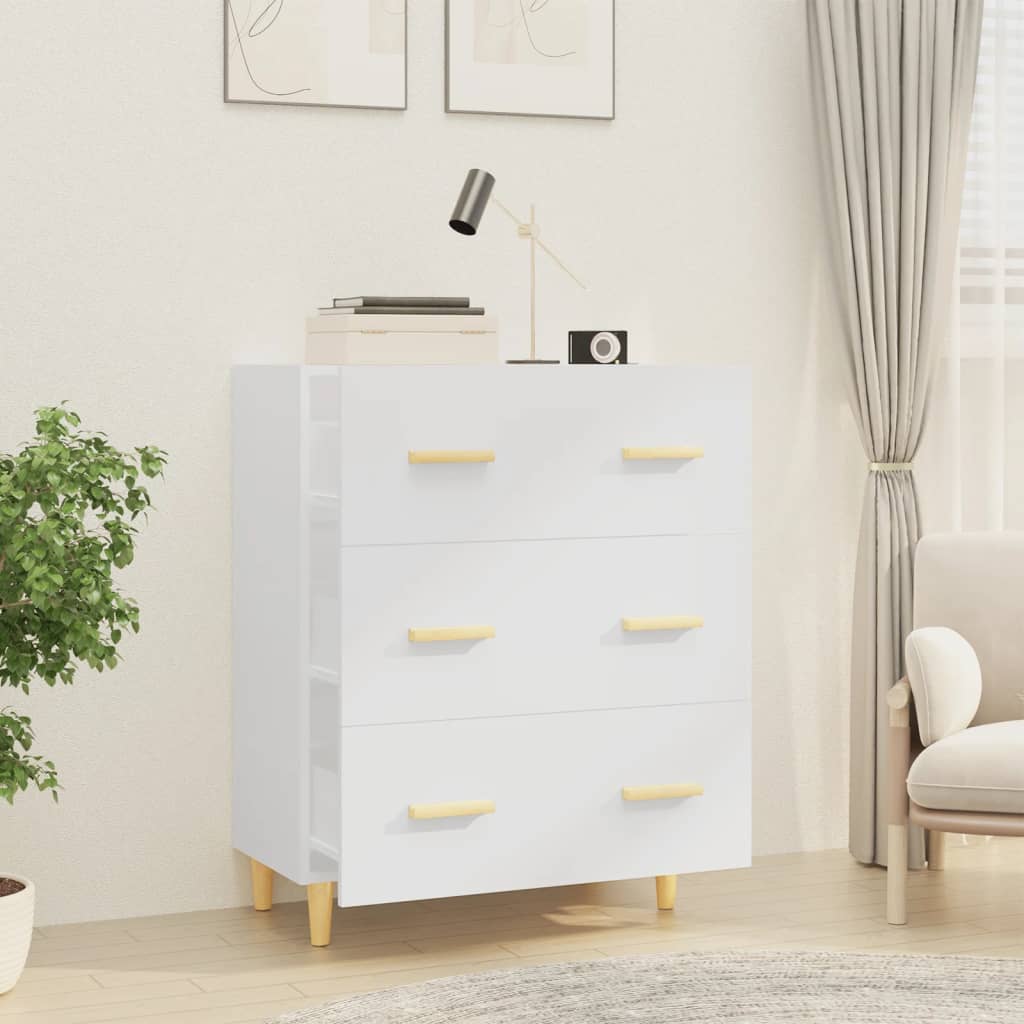 Komoda bijela 70 x 34 x 90 cm od konstruiranog drva