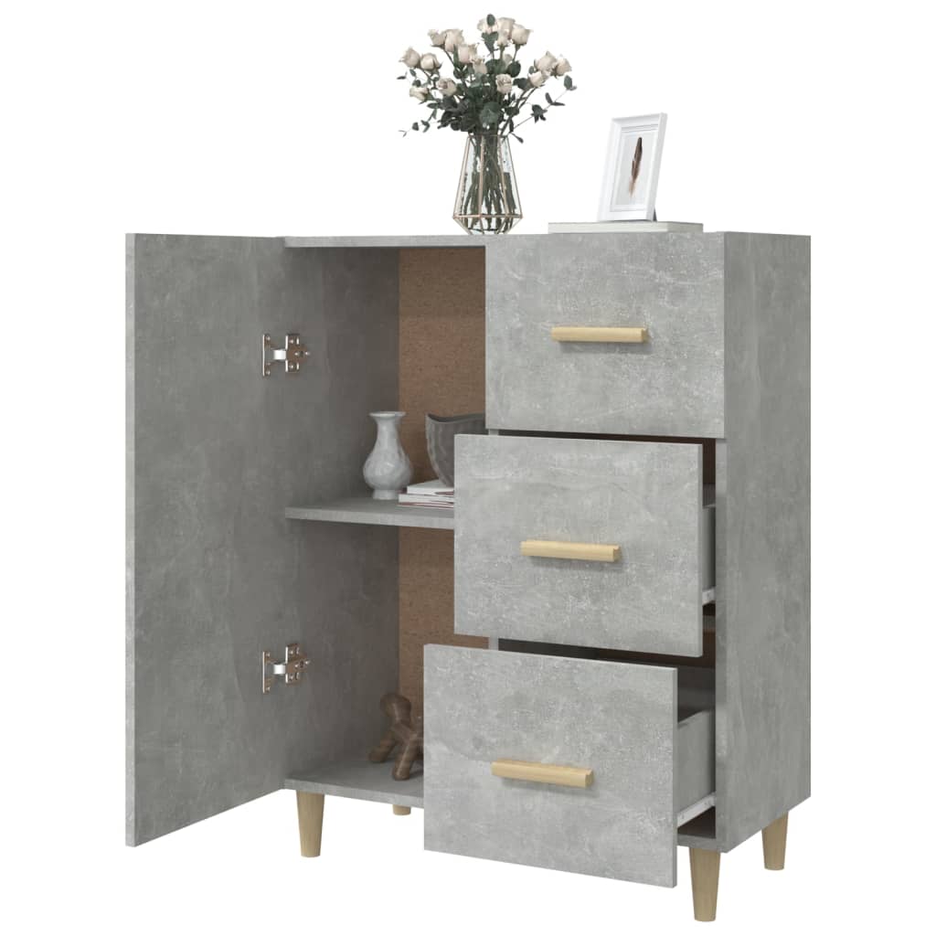 Komoda siva boja betona 69,5x34x90 cm od konstruiranog drva