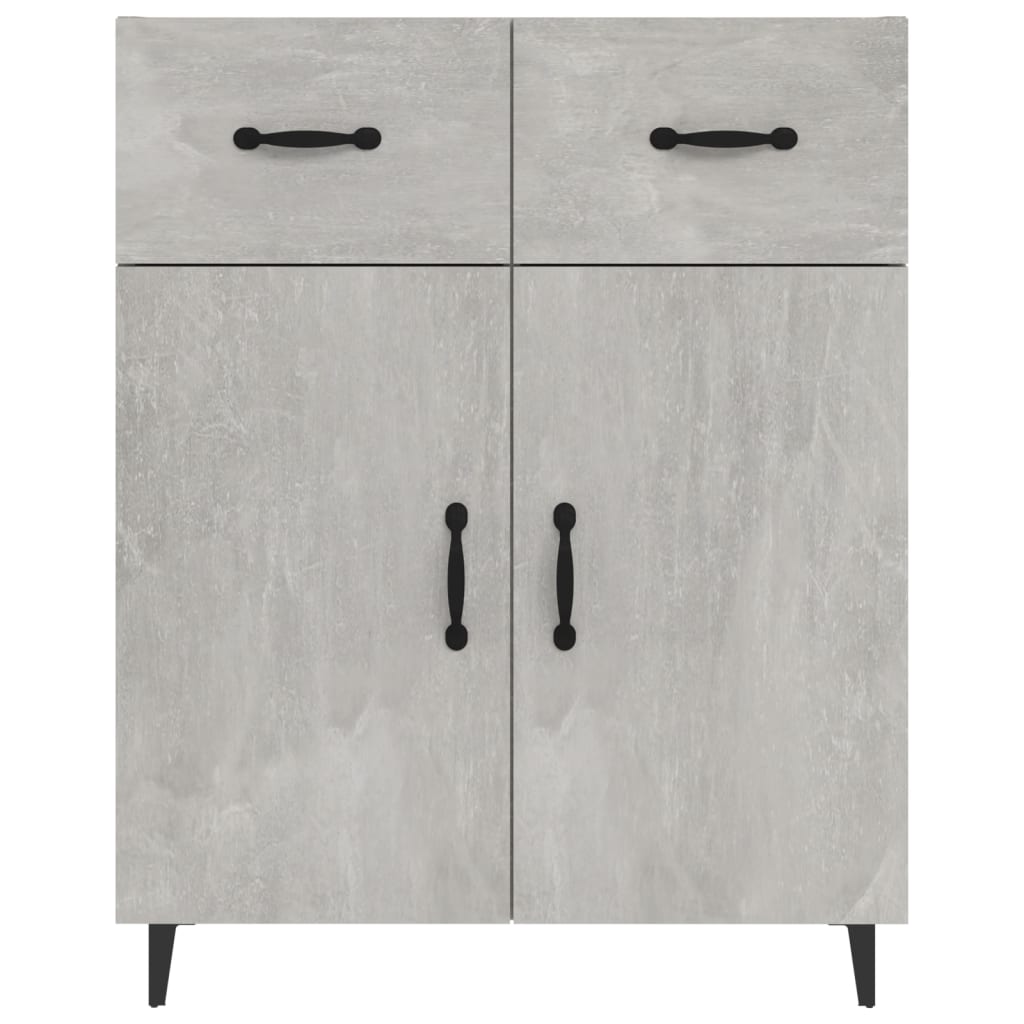 Komoda siva boja betona 69,5x34x90 cm od konstruiranog drva