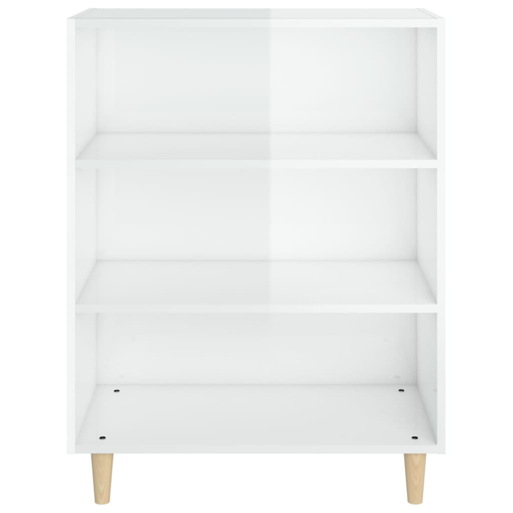 Komoda sjajna bijela 69,5x32,5x90 cm od konstruiranog drva