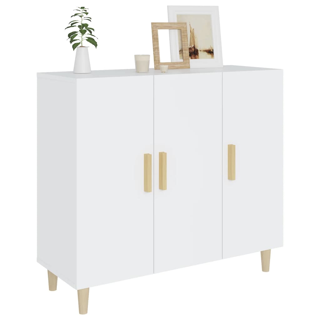 Komoda bijela 90x34x80 cm od konstruiranog drva