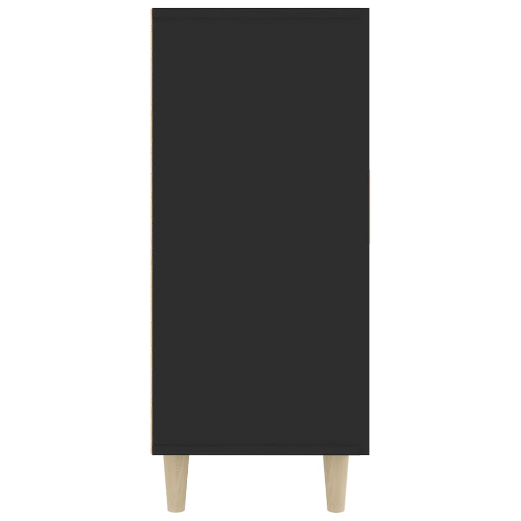 Komoda crna 90x34x80 cm od konstruiranog drva