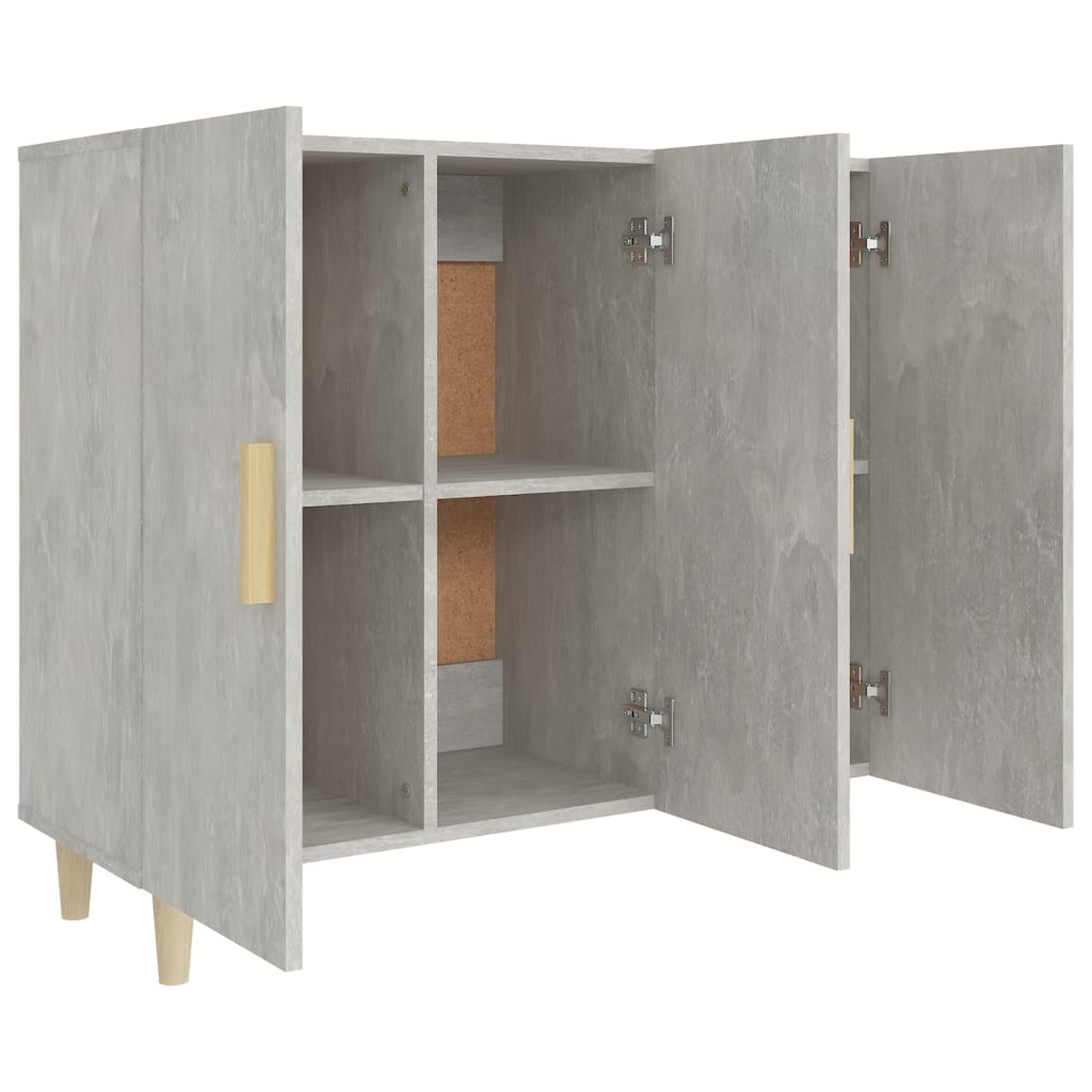 Komoda siva boja betona 90x34x80 cm od konstruiranog drva