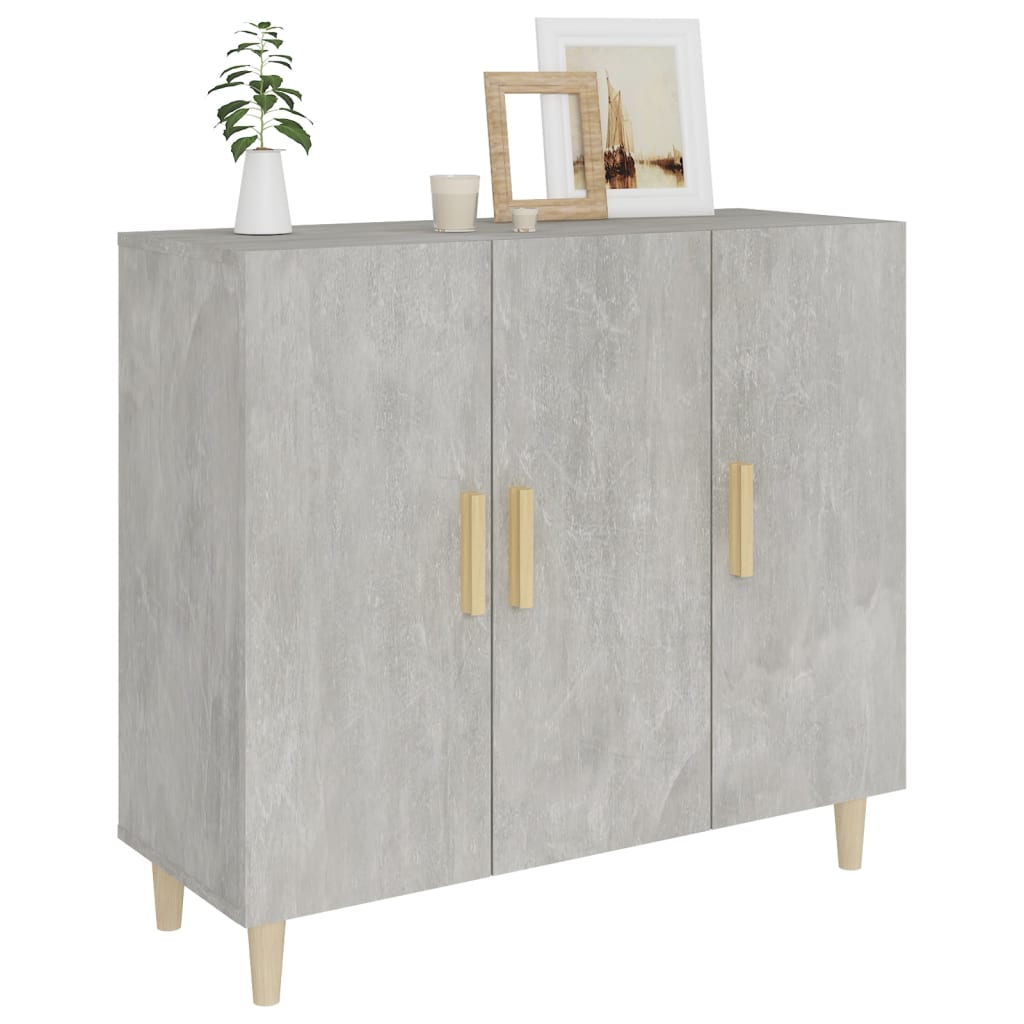 Komoda siva boja betona 90x34x80 cm od konstruiranog drva