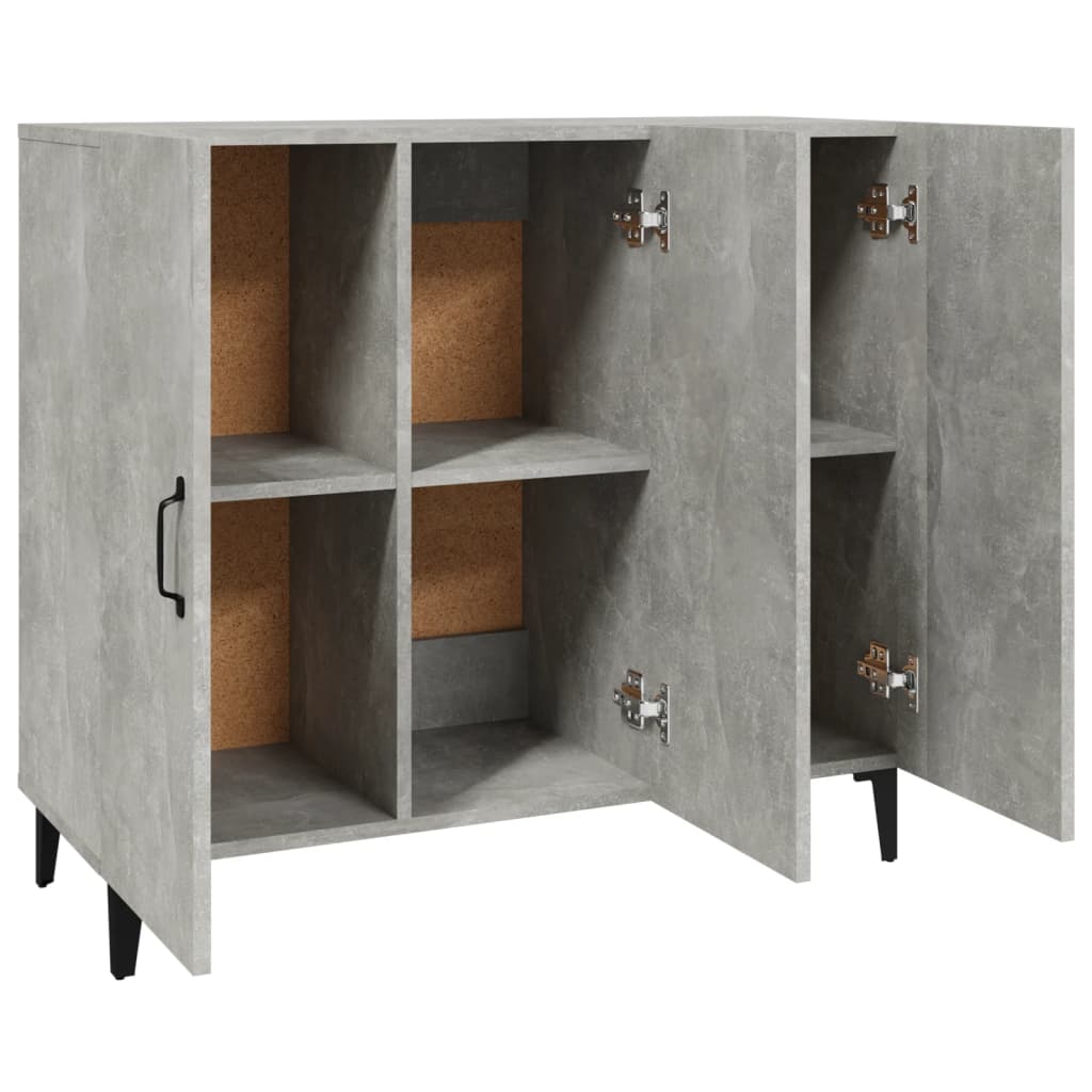 Komoda siva boja betona 90x34x80 cm od konstruiranog drva