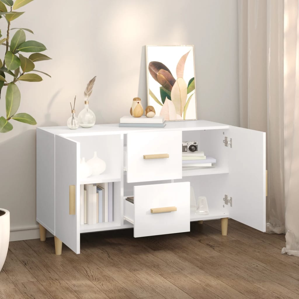 Komoda bijela 100x36x60 cm od konstruiranog drva