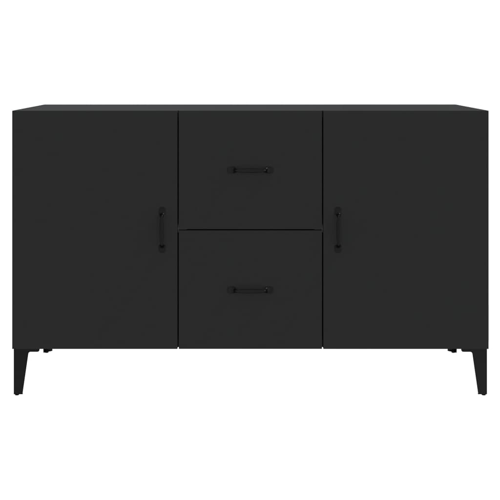 Komoda crna 100 x 36 x 60 cm od konstruiranog drva