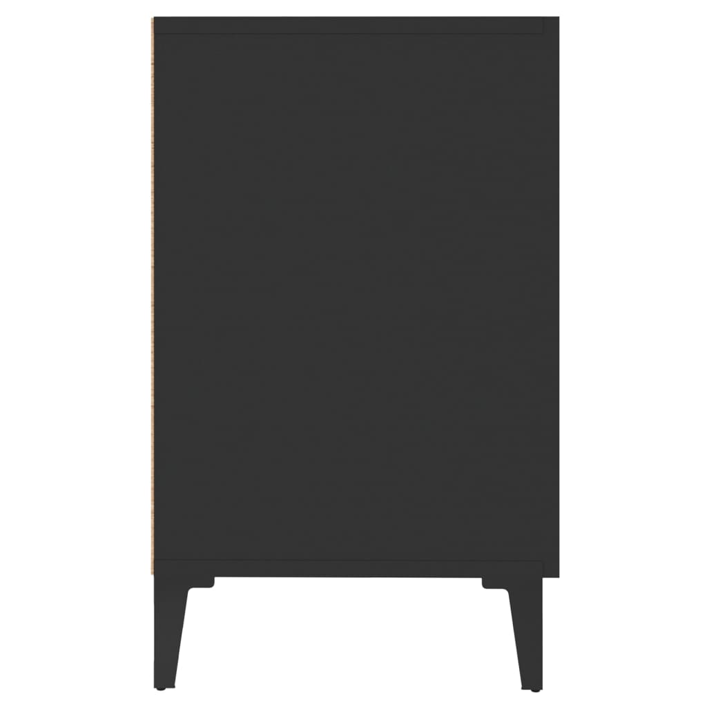 Komoda crna 100 x 36 x 60 cm od konstruiranog drva