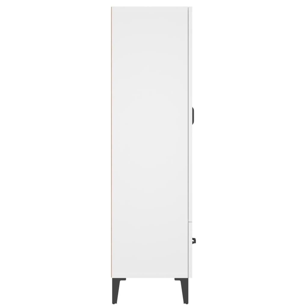 Visoka komoda bijela 70 x 31 x 115 cm od konstruiranog drva