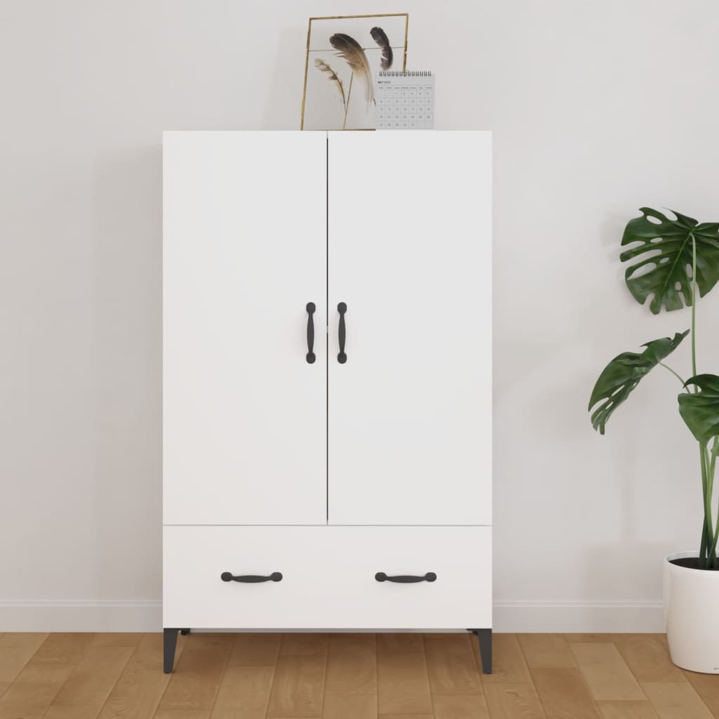 Visoka komoda bijela 70 x 31 x 115 cm od konstruiranog drva