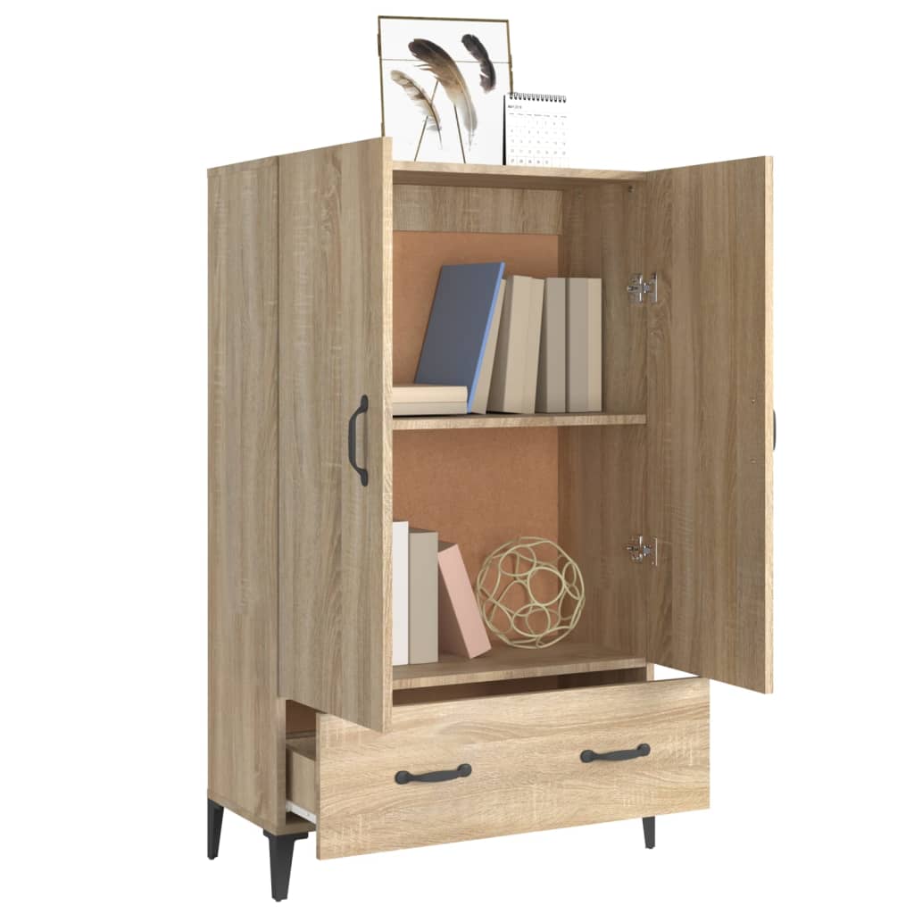 Visoka komoda boja hrasta sonome 70x31x115 cm konstruirano drvo