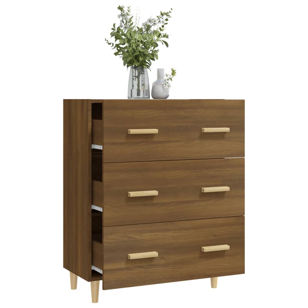 Komoda boja smeđeg hrasta 70x34x90 cm od konstruiranog drva
