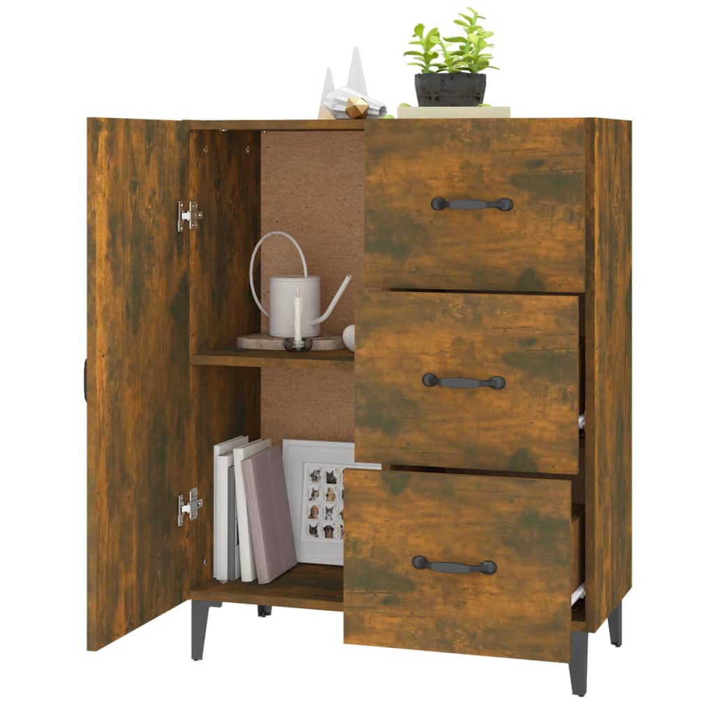 Komoda boja dimljenog hrasta 69,5x34x90 cm konstruirano drvo