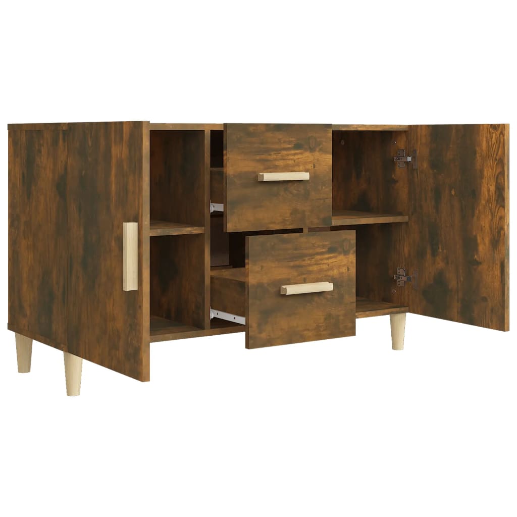 Komoda boja dimljenog hrasta 100 x 36 x 60 cm konstruirano drvo