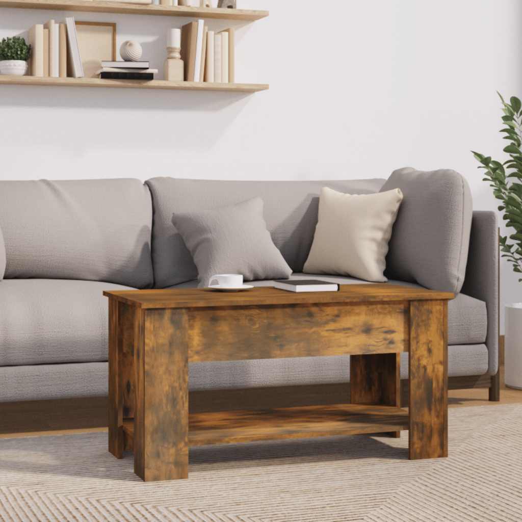 Stolić za kavu boja hrasta 101x49x52 cm konstruirano drvo